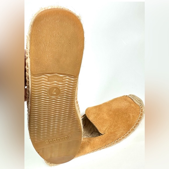 Anthropologie Soludos Platform Suede Espadrilles in Mustard Yellow New - Picture 10 of 13